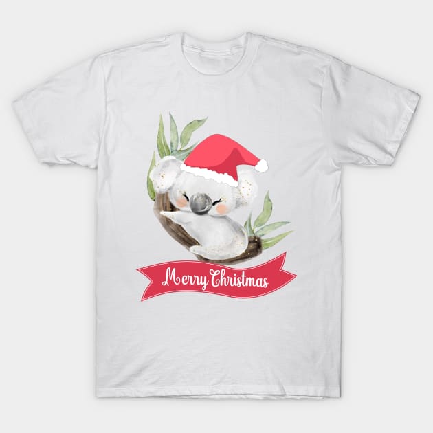 Christmas Koala T-Shirt by KarwilbeDesigns